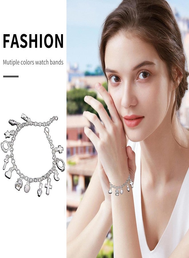DkakoJew Women's bracelets, thirteen pendant bracelets for female teenagers, love charm chain bracelet fashion jewelry gifts. - Image 2